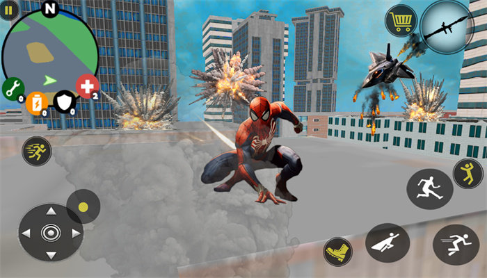 蜘蛛侠英雄钢铁飞城(Spider Rope Hero Iron Flying City)v1.0