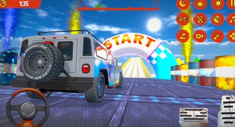 越野怪物卡车特技(Offroad MonsterTruck Stunt Car)v3.0